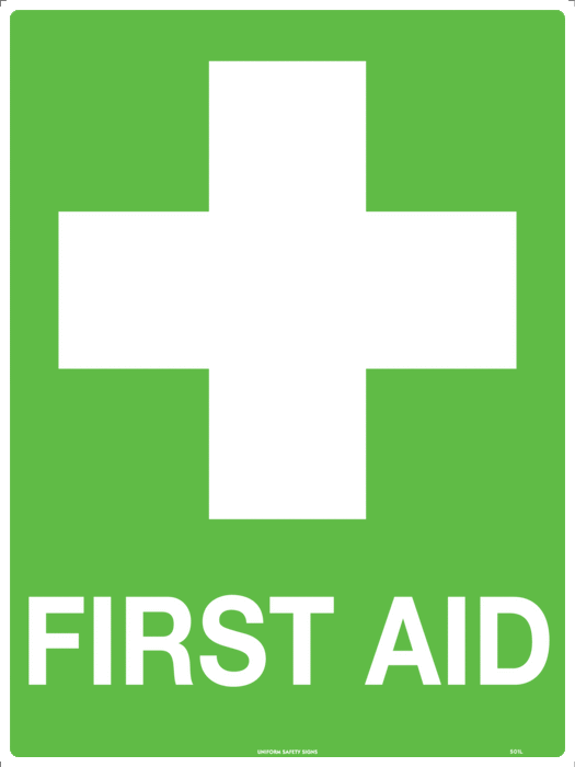 First Aid 600x450mm Poly Sign - RhinoSite Store