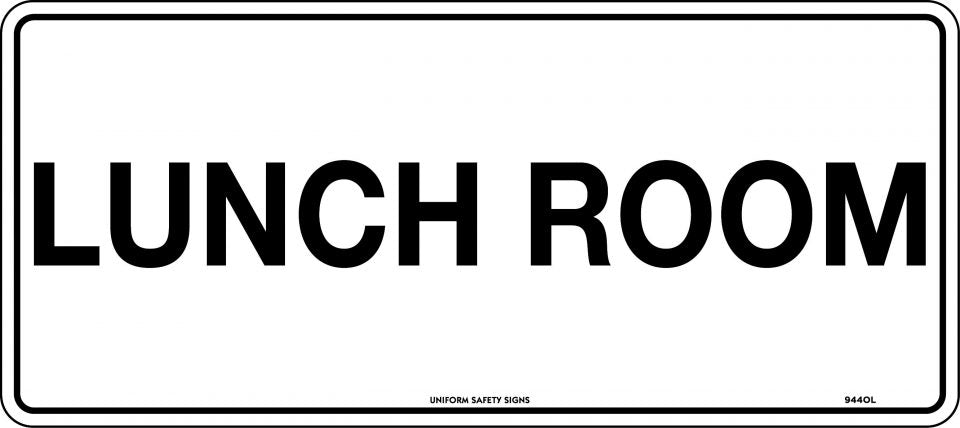 Lunch Room 600x450mm Poly Sign - RhinoSite Store