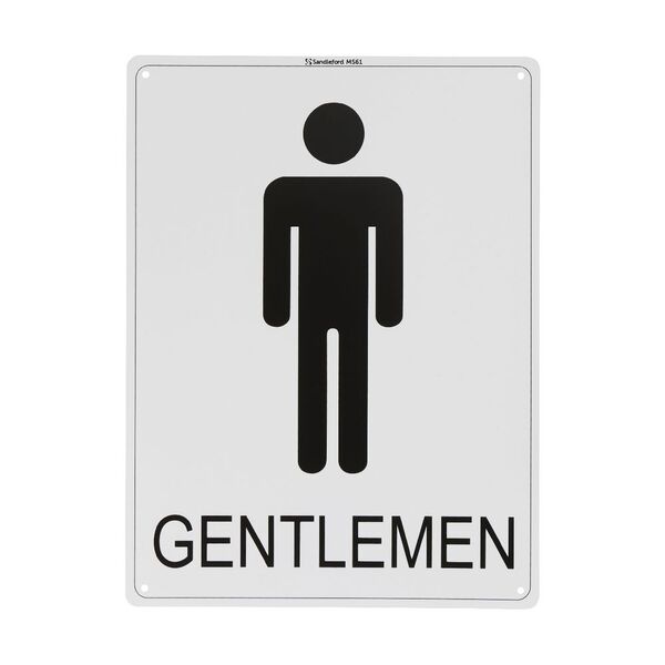 Gentlemen 240x180mm Poly Sign - RhinoSite Store