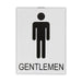 Gentlemen 240x180mm Poly Sign - RhinoSite Store