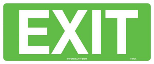 Exit Luminous Poly Sign 350x145mm - RhinoSite Store