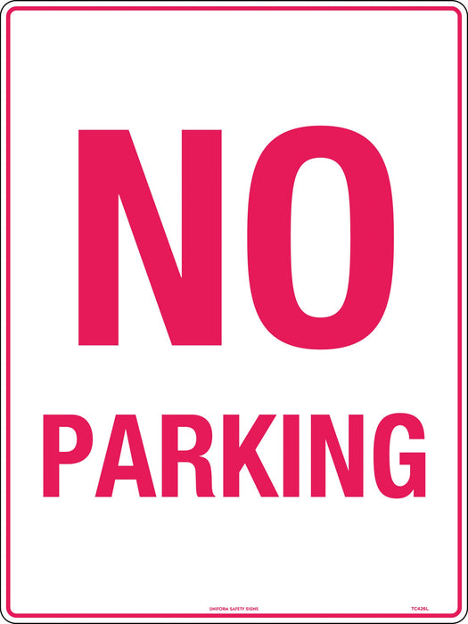 No Parking 450x300mm Poly Sign - RhinoSite Store